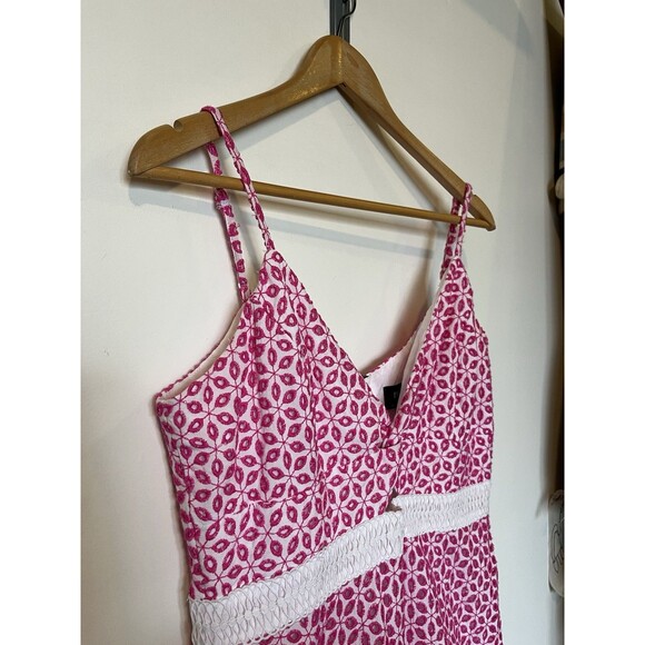Bardot Pink White Twist Front Camille Mini Dress Size 10 - Picture 5 of 10